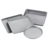 Farberware Bakeware Steel Nonstick Toaster Oven Pan Set, 4-Piece Baking Set, Gray Baking Sheet Set II 51 71P9Y3iQQIL