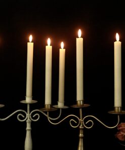 GenSwin Flameless Ivory Taper Candles Flickering with 10-Key Remote, Battery Operated Led Warm 3D Wick Light Window Candles Real Wax Pack of 6, Christmas Home Wedding Decor(0.78 X 9.64 Inch) A-6 Ivory 18 71P9bBQUSVL