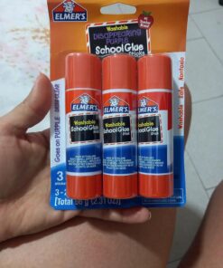 Elmer's Disappearing Purple School Glue Sticks, Washable, 22 Grams, 3 Count 38 71P9bf845wL