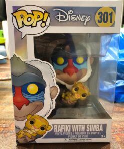 Funko POP Pop Disney Lion King-Rafiki with Simba Toy, Multicolor, 3.75 inches Standard Version 24 71P9ukoVtL