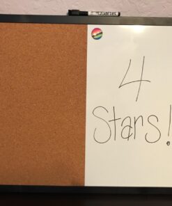 Quartet Combination Magnetic Whiteboard & Corkboard, 17" x 23", Combo Dry Erase White Board & Cork Board, Curved Frame, Message Board, Black Frame (41723-BK) 17" x 23" Combo (Black Curved Frame) 38 71PAecFR yL