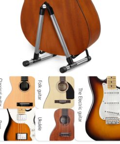 Donner Guitar Stand Acoustic,Folding Metal Electric Stands & Hangers,Bass Classical Travel Guitar Stand adjust for 30" 40" Mandolin, Bass, Banjo, Ukulele (Gray) - DS-1 Gray 41 71PB8c2rtwL 3