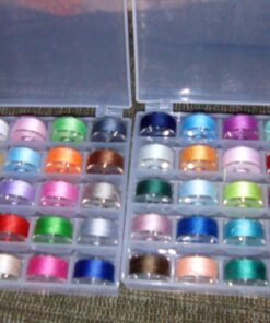 Outus 50 Pieces Prewound Thread Bobbins with Bobbins Box for Brother Sewing Machine, 50 Assorted Colors 24 71PBCiHiF1L