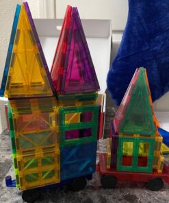 cossy 120Pcs Magnet Tiles Magnetic 3D Building Blocks Set Educational Construction Toys for 3+ Year Kids with Stronger Magnets, Rivets-Fastened, Educational, Recreational, Conventional 120 47 71PBGXTuRsL