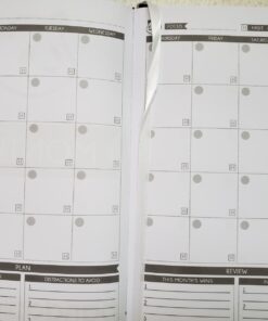 Panda Planner Undated Daily Planner - 90 Day Organization - Goals, Gratitude & Focus - Bonus Weekly & Monthly Agenda - Black - Hardcover Classic 47 71PBKtQfhxL