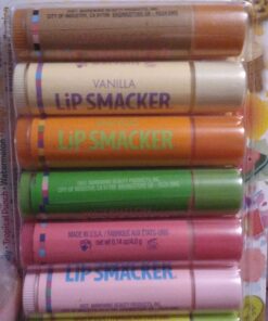 Lip Smacker Original & Best Holiday Flavored Lip Balm Party Pack, Oatmeal Cookie, Vanilla, Mango, Watermelon, Tropical Punch, Cotton Candy, Kiwi, Strawberry, Clear Original Lip Smacker 37 71PBZxd53pL