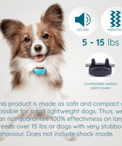 GoodBoy Mini No Shock Remote Collar for Dogs with Beep and Vibration Modes for Pet Behaviour Training - Waterproof & 1000 Feet Range - Suitable for Small to Medium Dogs (Blue) Blue 11 71PBptBFrpL