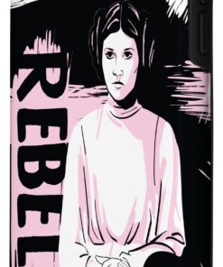 Alternative view of iPhone XR Star Wars Princess Leia Rebel Woman Pink Brushstrokes Case iPhone XR