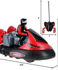 Alternative view of Click N' Play Set of 2 Remote Control Bumper Cars, Stunt RC Battle Cars with Drivers, Toy Game for Boys & Girls Ages 6+, Black Red