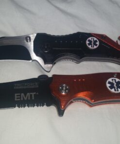 Alternative view of Tac-Force EMT Edition Spring Assisted 3mm Thick Stainless Steel 2 Tone Tanto Blade (TF-640EMT) Tactical Folding Knife, Includes Pocket Clip, Seat Belt Cutter and Glass Breaker