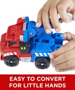 Transformers Playskool Heroes Rescue Bots Optimus Prime Converting Toy Robot Action Figure, Toys for Kids Ages 3 and Up 19 71PCeD94FiL