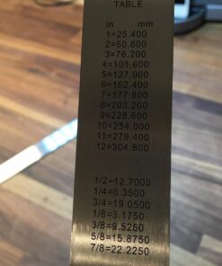 Stainless Steel Ruler and Metal Rule Kit with Conversion Table (Silver, 12 Inch, 6 Inch) Silver 36 71PCmlBUGGL