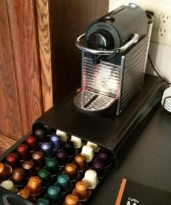 Mind Reader Nespresso Compatible Capsule Drawer, Countertop Organizer Coffee Pod Holder, Storage, 9.25" L x 15" W x 2" H, 9.21 x 15.94 x 2.36, Black 41 71PCvgom5aL