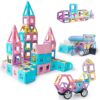 MAGBLOCK 102 Piece Magnetic Tiles Toys for 3 4 5 Year Old Girls Boys, Castle Magnet Toy Building Block for Kids Toddlers, Magnetic Blocks Montessori STEM Toys for Toddler Girls Gifts 8 71PDPdFEeL