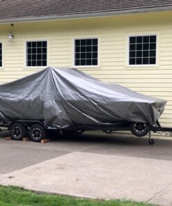 10x15 Multi-Purpose Silver/Brown Heavy Duty DRY TOP Poly Tarp (10'x15') 10x15 Feet Heavy Duty Tarp 17 71PECKm6lL