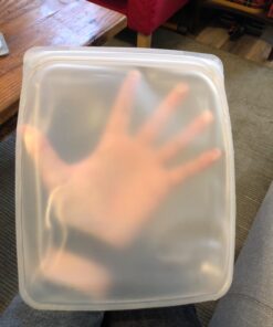Stasher Reusable Silicone Storage Bag, Food Storage Container, Microwave and Dishwasher Safe, Leak-free, 1/2 Gallon, Clear 59 71PENLRLtVL