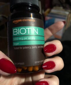 Amazon Elements Vegan Biotin 5000 mcg - Hair, Skin, Nails, 130 Capsules (4 month supply) (Packaging may vary) 37 71PEd5h92HL