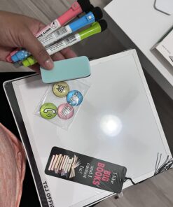 Small Magnetic Dry-Erase White Board – 10 x 10 Inches Mini Easel Whiteboard 360 Degrees Revolving Double Sided Stand for Office, Home, School Silver 10x10 Inches 21 71PEpFW6cbL