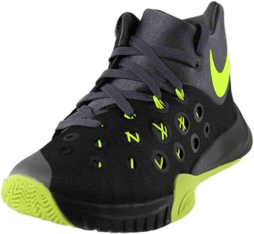 Nike Men's Zoom Hyperquickness 2015 Basketball Shoe 4 Black/Metallic Silver/White