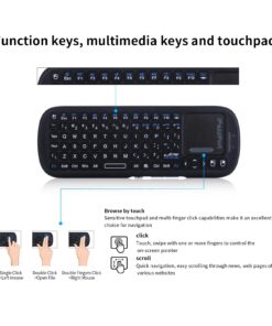iPazzPort Upgrade Mini Bluetooth Keyboard Remote, Wireless 2.4GHz with Touchpad Mouse Combo Controller for Smart TV, Laptop, Android TV Box,Windows MacOS KP-19SM black 13 71PFElLL3L