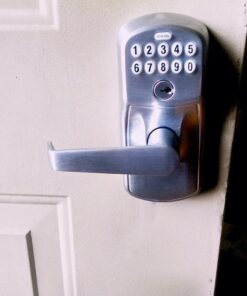 SCHLAGE FE575 PLY 626 ELA Plymouth Keypad Entry with Auto-Lock and Elan Levers, Brushed Chrome Satin Chrome Elan Lever Plymouth Trim 29 71PFJ9rKYlL