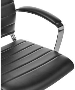 Amazon Basics High-Back Executive Swivel Office Desk Chair with Ribbed Puresoft Upholstery, Lumbar Support, Modern Style, 23.9"D x 24.69"W x 41.5"H, Black 51 71PFoVScgOL