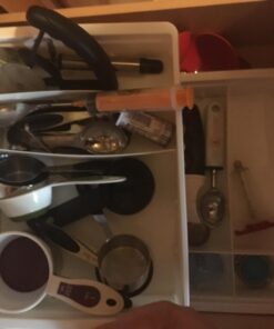 Uncluttered Designs Adjustable Drawer Dividers — Customizable Organization for Utility & Junk Drawers — Storage Solution for Kitchen and Office (White, 3 Pack) White 3pack 42 71PG9TOMDNL