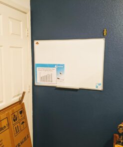 Lockways Magnetic Dry Erase Board, 36 x 24 Inch Magnetic Whiteboard White Board, 1 Dry Erase Markers, 2 Magnets for School, Home, Office Silver frame 36 x 24 Inch 29 71PGHChElvL