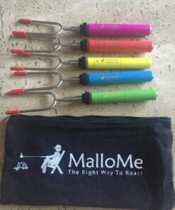 MalloMe Marshmallow Roasting Sticks Smores Kit - Marshmallows Smores Sticks for Fire Pit Long - Camping Campfire Accessories S'mores Gift Set- Smore Hot Dog Roaster Marshmello Skewers - 34 Inch 5 Pack Set of 5 34 71PHL2VOziL