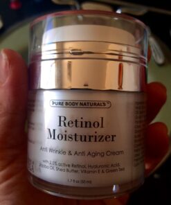 Pure Body Naturals Retinol Moisturizer, 1.7 Ounces - Moisturizing Retinol Cream for Face, Age Defying Eye Cream for Wrinkles and Lines with Hyaluronic Acid, Shea Butter, and Jojoba Oil 33 71PHOP8V1 L