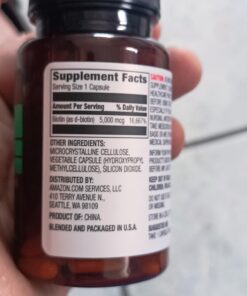 Amazon Elements Vegan Biotin 5000 mcg - Hair, Skin, Nails, 130 Capsules (4 month supply) (Packaging may vary) 35 71PHPAn9QCL