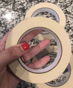 Amazon Basics Masking Tape, Pack of 3 Rolls, Beige, 0.7 Inch x 180 Feet 0.7 Inch by 180 Feet 27 71PHXkYlNZL