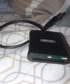 USB Card Reader, Unitek 3-Slot USB 3.0 Compact Card Reader, Read 3 Cards Simultaneously, Aluminum SD Micro SD CF Card Adapter Supports Flash Memory Card, Black 28 71PHzspuVL