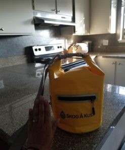 Skog Å Kust DrySåk Waterproof Floating Dry Bag with Exterior Zippered Pocket | for Kayaking, Rafting, Boating, Swimming, Camping, Hiking, Beach, Fishing | 10L & 20L Sizes 10 Liter Yellow 31 71PIPJKosCL 2