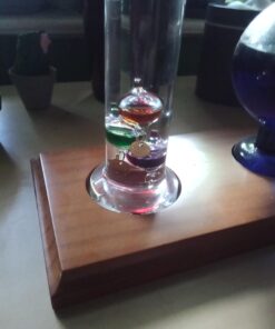 AcuRite 00795A2 Galileo Thermometer with Glass Globe Barometer, Barometer Set, Glass/Wood 38 71PJ3DIXxL