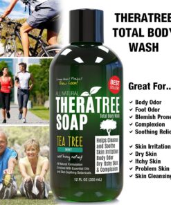 Alternative view of Oleavine TheraTree Tea Tree Oil Soap with Neem Oil - 12oz - Helps Skin Irritation, Body Odor, & Helps Restore Healthy Complexion for Body and Face TheraTree