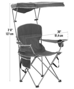 Quik Shade MAX Shade Relaxing Chair With Cup Holders, Foldable, Aluminum, Blue 33 71PJYURbvrL