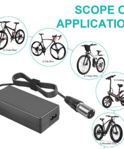 Tree 60W Scooter Battery Charger for LASHOUT Electric Bike, 24V 2A Lithium Charger Compatible with Jazzy Power Chair,Pride Hoveround Mobility,Schwinn S300 S350 S400 S500 Ezip 400 Mountain Trailz 13 71PKI38tD7L