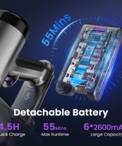 UMLo Cordless Vacuum Cleaner, 300W 28Kpa Powerful Stick Vacuum with LED Display, Rechargeable Cordless Vacuum Max 55Min Runtime, Free-Standing, Vacuum Cleaners for Home Carpet Hard Floor Pet Hair Lilac 11 71PKWzrQqtL