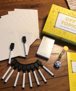 OFF TOPIC Party Game for Adults - Fun Adult Board Games for Groups of 2-8 Players - Hilarious Game Night Card Game for Friends, Family & More Yellow 41 71PLhhftYXL