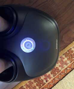 RENPHO Foot Massager Machine with Heat, Shiatsu Deep Kneading, Multi-Level Settings, Delivers Relief for Tired Muscles and Plantar Fasciitis, Fits Feet Up to Men Size 12,Brown Black-sl 30 71PLkcFrjAL