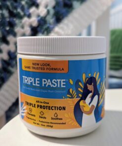 Triple Paste Diaper Rash Cream for Baby - 16 Oz Tub - Zinc Oxide Ointment Treats, Soothes and Prevents Diaper Rash - Pediatrician-Recommended Hypoallergenic Formula with Soothing Botanicals 16 Ounce 26 71PMD69EvPL