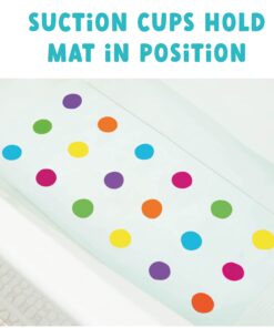 Munchkin® Dots™ Bath Mat for Kids, Multicolored, 30.5x14.25 Inch 30.5x14.25 Inch (Pack of 1) 24 71PN3IW89uL