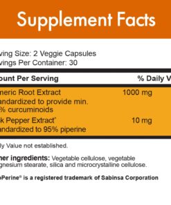 Stop Aging Now - Curcumin2K Formula with BioPerine Black Pepper Extract for Up to 2000% Greater Absorption - 60 Veggie Caps 9 71PNV5PxzL