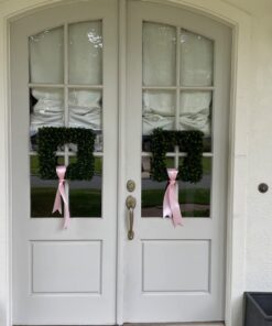 Home Boxwood Wreath-16.5-Inch Square UV Resistant Artificial Spring, Summer, Fall or Winter Outdoor/Indoor Wreaths for Front Door by Pure Garden, 16.5x3, Green 27 71PNW0q4BHL