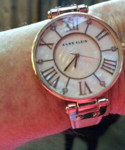 Anne Klein Women's 10/9918RGLP Rose Gold-Tone Watch with Leather Band 28 71PORQDfhqL