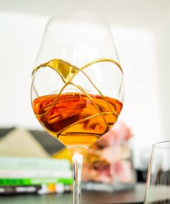 Antoni Barcelona Large Wine Glasses (29 Oz) – EXCLUSIVE BOX - Handblown & Handmade, Painted Red Wine Glass, Gifts for Women, Birthdays, Anniversaries, and Weddings (Gold,2 unit) Exclusive Box Gold 2 10 71POXROPuVL