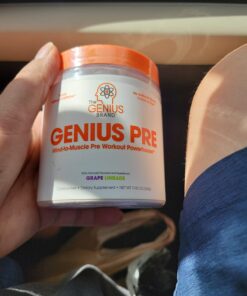 Genius Pre Workout Powder, Grape Limeade - All-Natural Nootropic Pre-workout & Caffeine-Free Nitric Oxide Booster Supplement with Beta Alanine & Alpha GPC - No Artificial Flavors, Sweeteners, or Dyes 35 71PP0JSRuDL