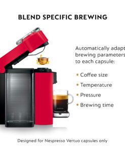 Nespresso Vertuo Coffee and Espresso Machine by De'Longhi, Shiny Red Machine Only 21 71PP7qg1nZL
