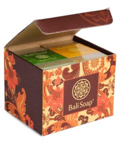 Alternative view of Bali Soap - Orange Collection - Natural Soap Bar Gift Set, Face Soap or Body Soap, 6 pc Variety Soap Pack (Passion Fruit, Sandalwood, Mango, Cinnamon, Plumeria, Bamboo Charcoal) 3.5 Oz each Mango, Cinnamon, Sandalwood, Frangipani, Charcoal